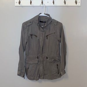 Max Jeans Gray Utility Jacket.